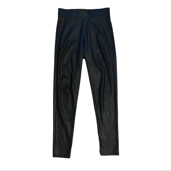 ZARA Black "Leather-Look" Leggings M - Picture 1 of 6